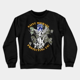 XVIII Airborne Corps - Saint Michael - Protecting Us Crewneck Sweatshirt